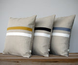 Striped Pillow - Marsala/Cream/Natural