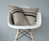 Striped Pillow - Grey/Navy/Natural