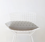 Stitched Linen Pillow - Olive and Natural