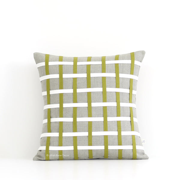 Woven Pillow - Linden, Cream and Natural Linen