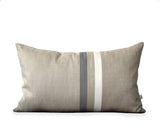 Striped Pillow - Grey/Cream/Natural