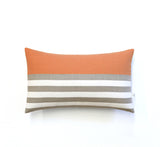 Breton Stripe Lumbar Pillow - Natural, Cream and Pumpkin