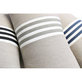 Banded Stripe Pillow - Stone, Cream and Natural