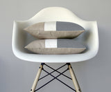 Colorblock Pillow - Grey/Cream/Natural