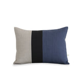 Colorblock Pillow - Navy/Black/Natural