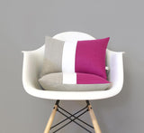 WAREHOUSE SALE 12x16 Colorblock Pillow Cover with Navy Stripe