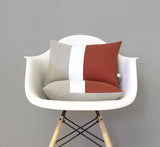 Sienna Colorblock Pillow with Cream Stripe