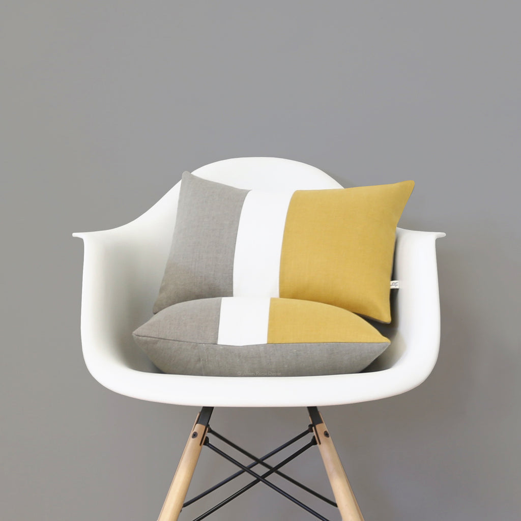 Squash Yellow Colorblock Pillow