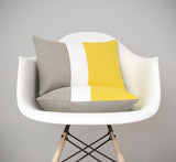 Colorblock Pillow - Yellow/Cream/Natural