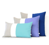 Colorblock Pillow Covers - Lime, Mint, Cobalt