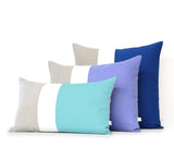 Colorblock Pillow Covers - Serenity, Cobalt or Mint