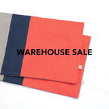 WAREHOUSE SALE 12x20 Colorblock Pillow Cover with Navy Stripe
