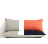 Lumbar Colorblock Pillow Cover - Cobalt Blue
