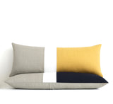 Extra Long Lumbar Colorblock Pillow (14x35) Marigold
