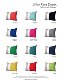 Colorblock Pillow - Turquoise/Cream/Natural