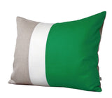 Lumbar Colorblock Pillow Cover - Kelly Green