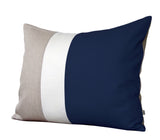 Lumbar Colorblock Pillow - Navy Blue