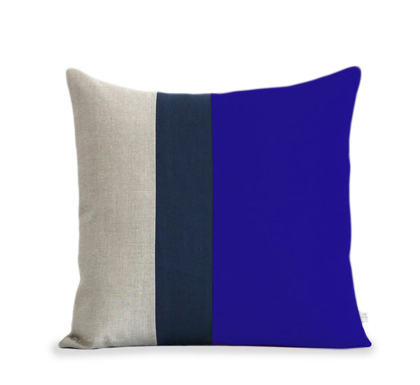 Cobalt Colorblock Pillow