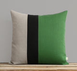 Colorblock Pillow - Meadow/Black/Natural