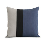 Colorblock Pillow - Navy/Black/Natural