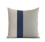 Colorblock Pillow - Stone, Navy and Natural