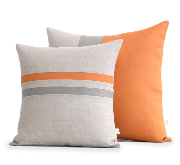 Pumpkin Orange Pillow Cover Set of 2