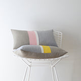Spring Chambray Striped Pillow - Yellow, Pink or Coral