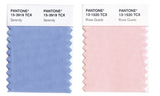 Rose Quartz Colorblock Pillow Set of 2 with Navy Stripe