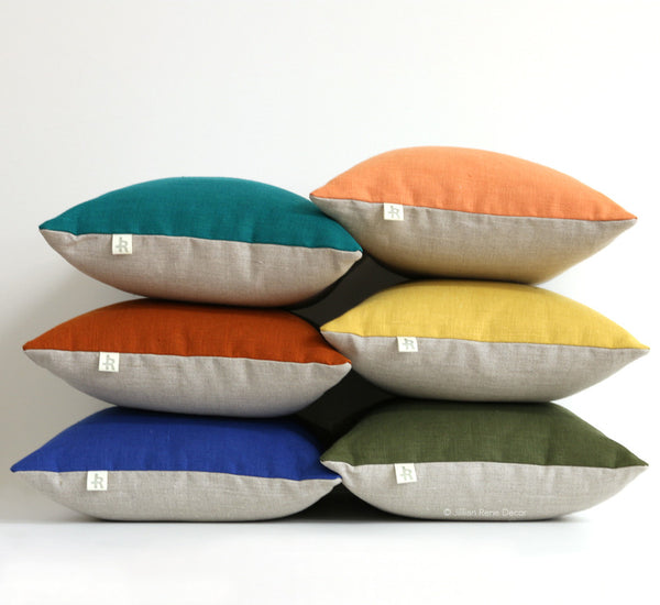 Colorblock Pillows - NEW Autumn Colors
