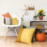 Colorblock Pillow - Pumpkin