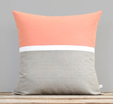 Cantaloupe Horizon Line Pillow