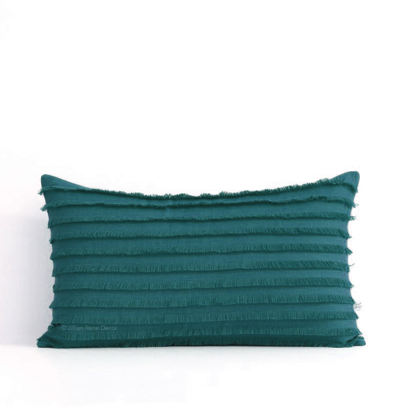 Layered Fringe Pillow Biscay Linen by Jillian Rene Decor