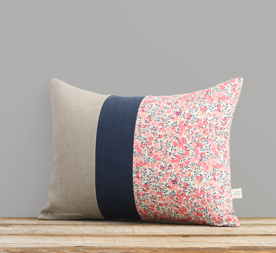 Limited Edition: Floral Liberty Print Pillow Cover - Wiltshire Pink