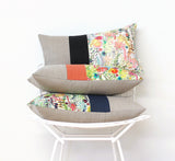 Limited Edition: Abstract Floral Liberty Print Pillow Cover - Tresco Black