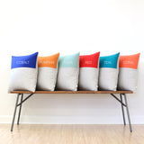 Outdoor Colorblock Pillow - Natural Two Tone