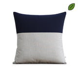 Outdoor Colorblock Pillow - Natural Two Tone