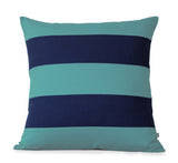 Rugby Stripe Pillow - Mint and Navy