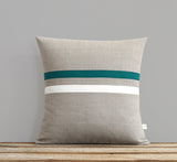 Striped Pillow Cover - Biscay, Cream and Natural