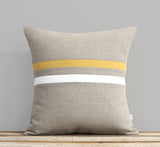 Striped Pillow - Squash, Cream and Natural