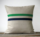 Striped Pillow - Kellyl/Navy/Natural