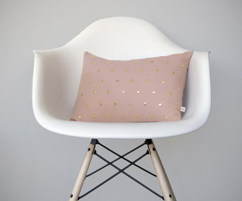 Studded Pillow - Blush Linen