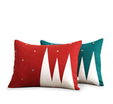 Winter Wonderland Pillow - Red and Cream