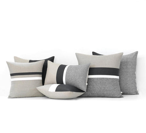 Black Striped Pillow Set of 6 - Chambray